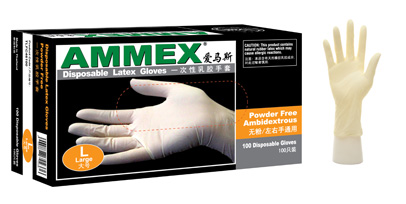 美国AMMEX一次性乳胶手套